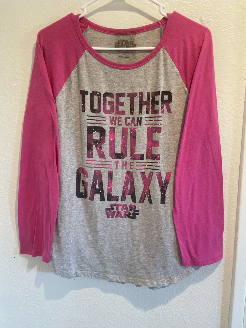 🪐 Star Wars Cute Pink "Rule The Galaxy" Pajama Raglan